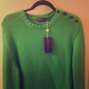 Ralph Lauren Sweaters - Ralph Lauren 100 percent green cotton sweater Ralph Lauren Sweaters - Ralph Lauren 100 percent green cotton sweater